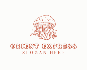 Natural Herbal Mushroom logo design