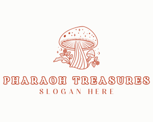 Natural Herbal Mushroom logo design