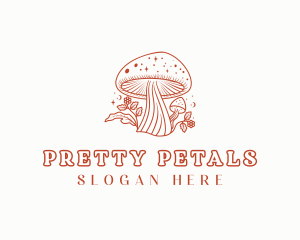 Natural Herbal Mushroom logo design