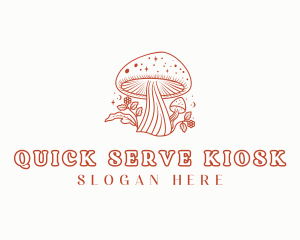 Natural Herbal Mushroom logo design