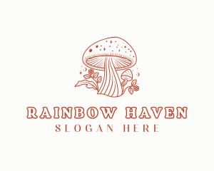 Natural Herbal Mushroom logo design