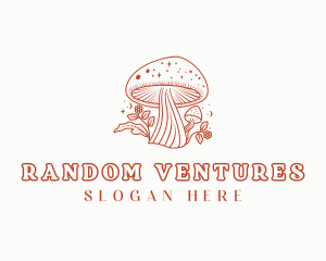 Natural Herbal Mushroom logo design