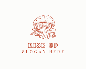 Natural Herbal Mushroom logo design