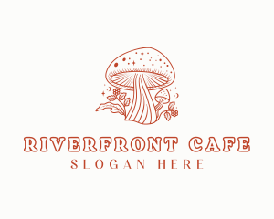 Natural Herbal Mushroom logo design