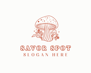 Natural Herbal Mushroom logo design