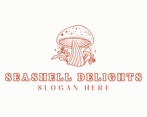 Natural Herbal Mushroom logo design