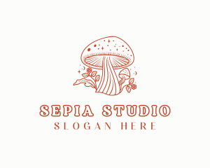 Natural Herbal Mushroom logo design