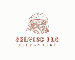 Natural Herbal Mushroom logo design