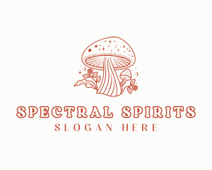 Natural Herbal Mushroom logo design