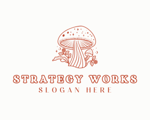 Natural Herbal Mushroom logo design