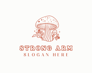 Natural Herbal Mushroom logo design