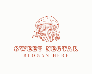 Natural Herbal Mushroom logo design