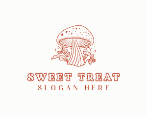 Natural Herbal Mushroom logo design