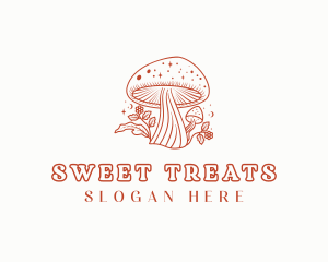 Natural Herbal Mushroom logo design