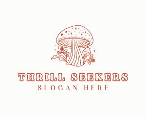 Natural Herbal Mushroom logo design