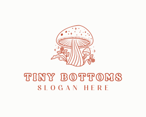 Natural Herbal Mushroom logo design