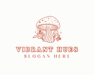 Natural Herbal Mushroom logo design