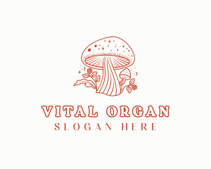 Natural Herbal Mushroom logo design