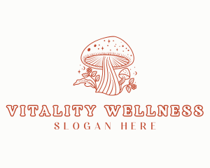 Natural Herbal Mushroom logo design