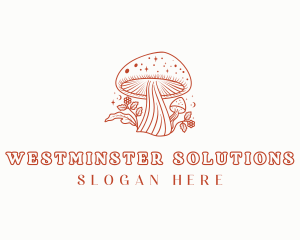 Natural Herbal Mushroom logo design