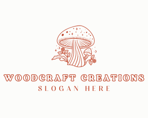 Natural Herbal Mushroom logo design