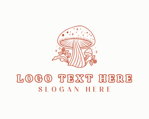 Botany - Natural Herbal Mushroom logo design