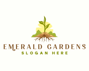 Plant Root Botanical logo design