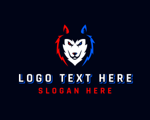 Wolf - Wolf Husky Gaming logo design