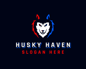 Husky - Wolf Husky Gaming logo design