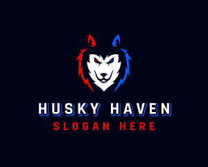 Wolf Husky Gaming logo design