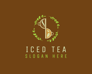 Organic Tea Wreath logo design