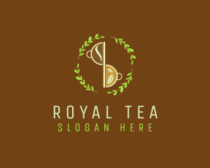 Organic Tea Wreath logo design