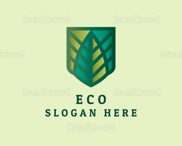 Eco Leaf Shield Logo