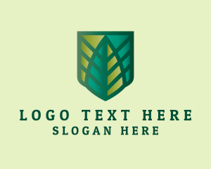 Farming - Eco Leaf Shield logo design