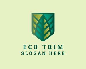 Eco Leaf Shield logo design