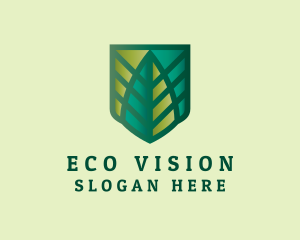 Eco Leaf Shield logo design