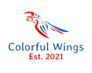 Flying Parrot Painting logo design