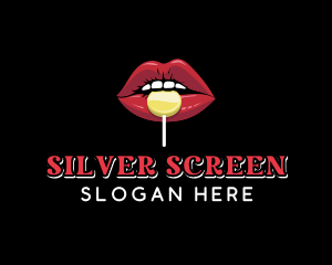 Tongue - Lips Sweet Candy logo design