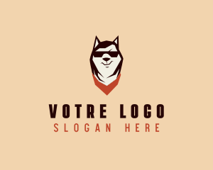 Veterinarian - Husky Dog Grooming logo design