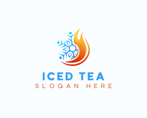 Cooling Fire Ice logo design