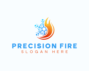 Cooling Fire Ice logo design