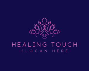 Lotus Yoga Relaxation logo design