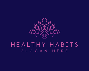 Lotus Yoga Relaxation logo design