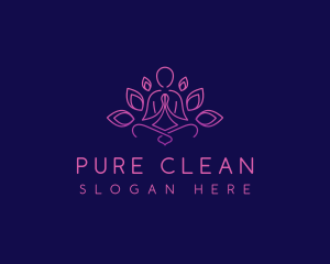 Lotus Yoga Relaxation logo design