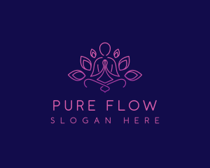 Lotus Yoga Relaxation logo design