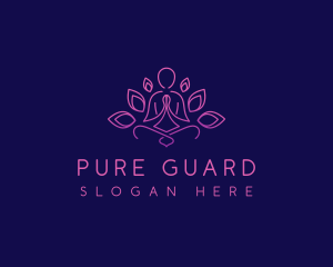 Lotus Yoga Relaxation logo design