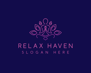 Lotus Yoga Relaxation logo design