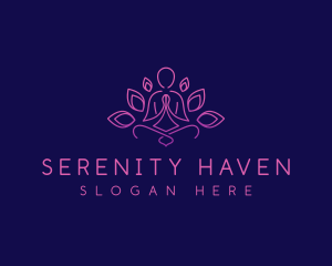 Relaxation - Lotus Yoga Relaxation logo design