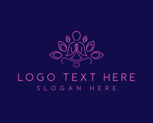 Pray - Lotus Yoga Relaxation logo design