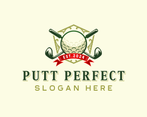 Putt - Golf Ball League logo design